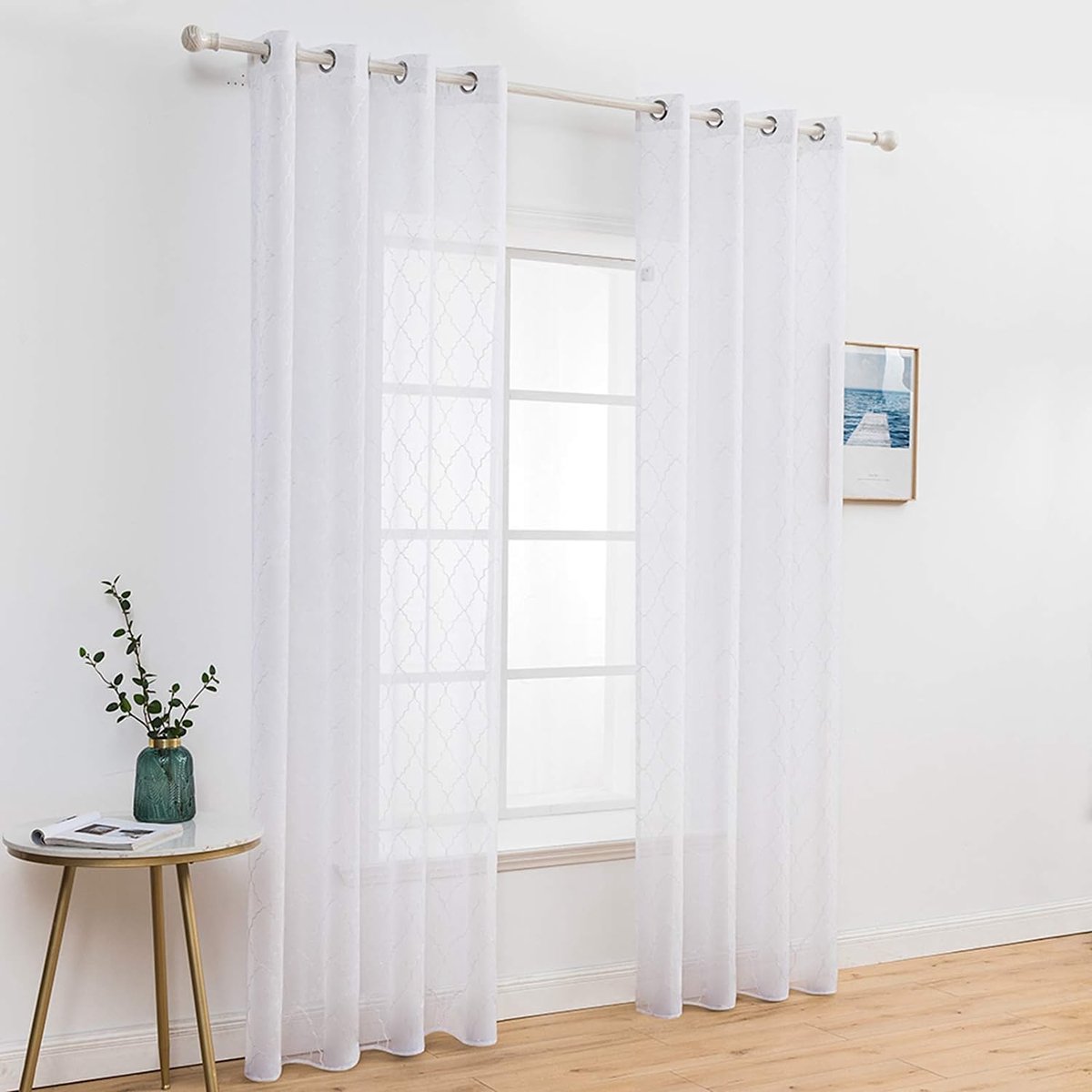 Vitrage – duurzaam – luxe vitrage voor slaapkamer woonkamer eetkamer - hoogwaardig voile – vitrage gordijn