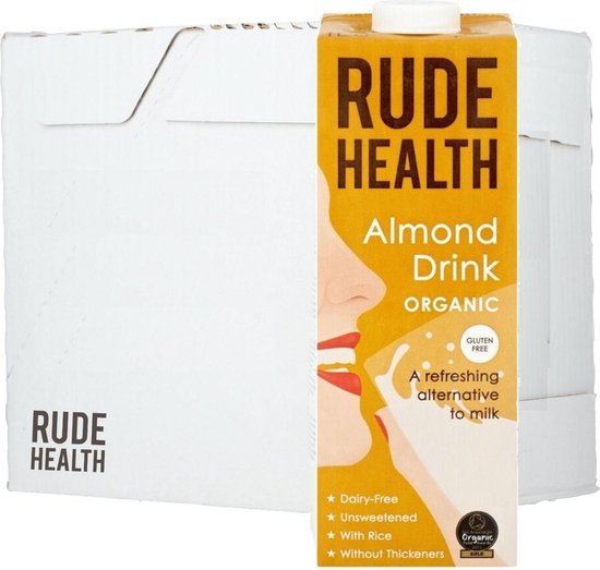 Foto: Rude health organic almond drink amandelmelk 6 x 1l