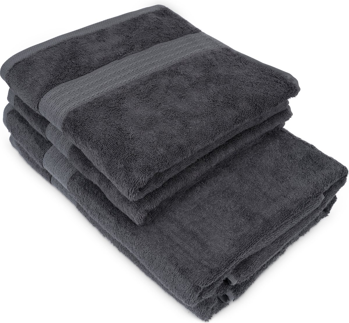 Luxdream - Badhanddoekenset 50 x 100 - Sneldrogende handdoekenset Superzacht en absorberend - Pak van 10 Handdoeken - Gemaakt van bamboe en katoen (grijs)