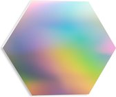 WallClassics - PVC Schuimplaat Hexagon  - Vervaagde Pastelkleuren - 30x26.1 cm Foto op Hexagon (Met Ophangsysteem)
