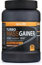 Turbo Mass Gainer (Chocolate - 1000 gram) - PERFORMANCE - Weight gainer - Mass gainer - Sportvoeding