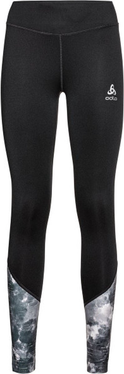 Odlo Essential Print Tight Dames - Sportbroeken - zwart - Vrouwen - Maat XL