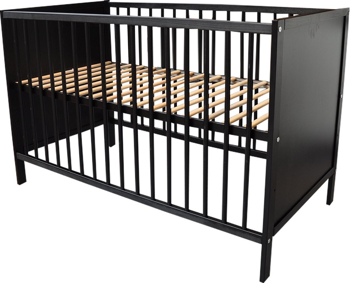 Ledikant Colorfull Home Babybed Zwart 120 x 60 cm