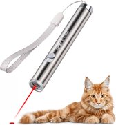 Laserpen - Kattenspeeltjes - Zaklamp - Kat - Laser - Kattenspeelgoed - RVS Opbergblikje