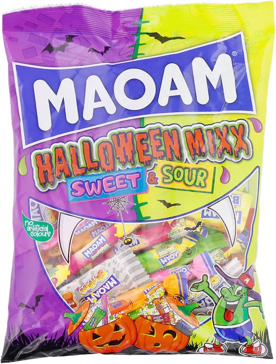 MAOAM Halloween Sweet & Sour Mix - snoep - Halloween - Sint Maarten - uitdeelzak - Sinterklaas en kerst cadeau