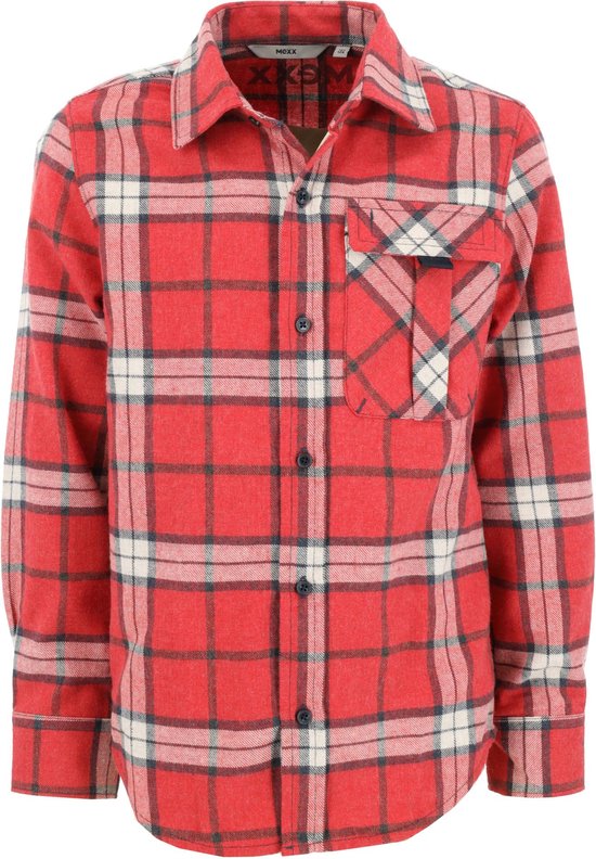 Mexx Checked Zip Through Shirt - Rouge - Vêtements Garçons - Chemise - Taille 158-164