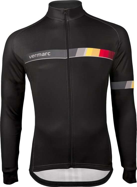 Vermarc belgica sp.l fietsshirt met lange mouwen zwart Maat S