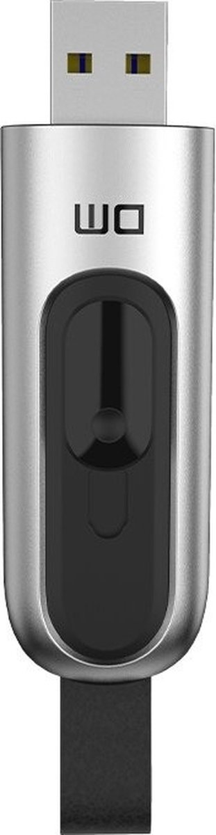 LUXWALLET PD1 Metalen USB3.1/3.0 Flash Drive – USB Stick - 64GB - Leessnelheid tot 100Mb/s – Push&Pull met Leren Staartriem- Zilver