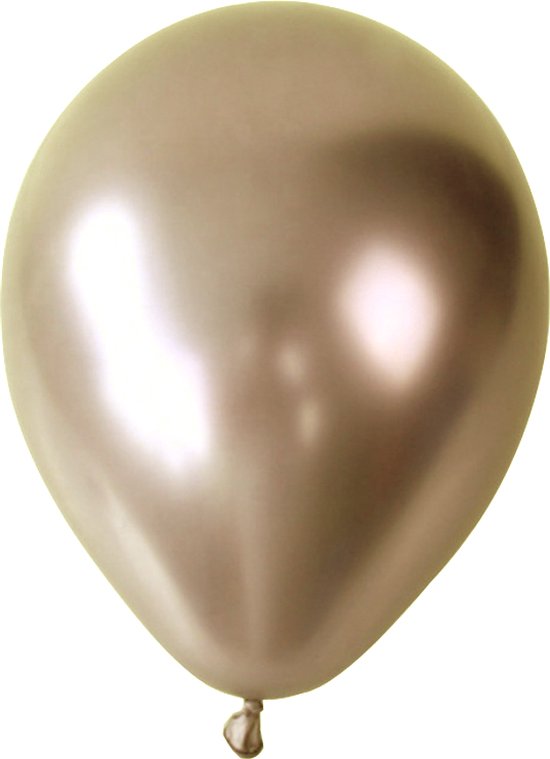 XL Gouden Chroom Ballonnen (Champagne) (10 stuks / 46 CM)