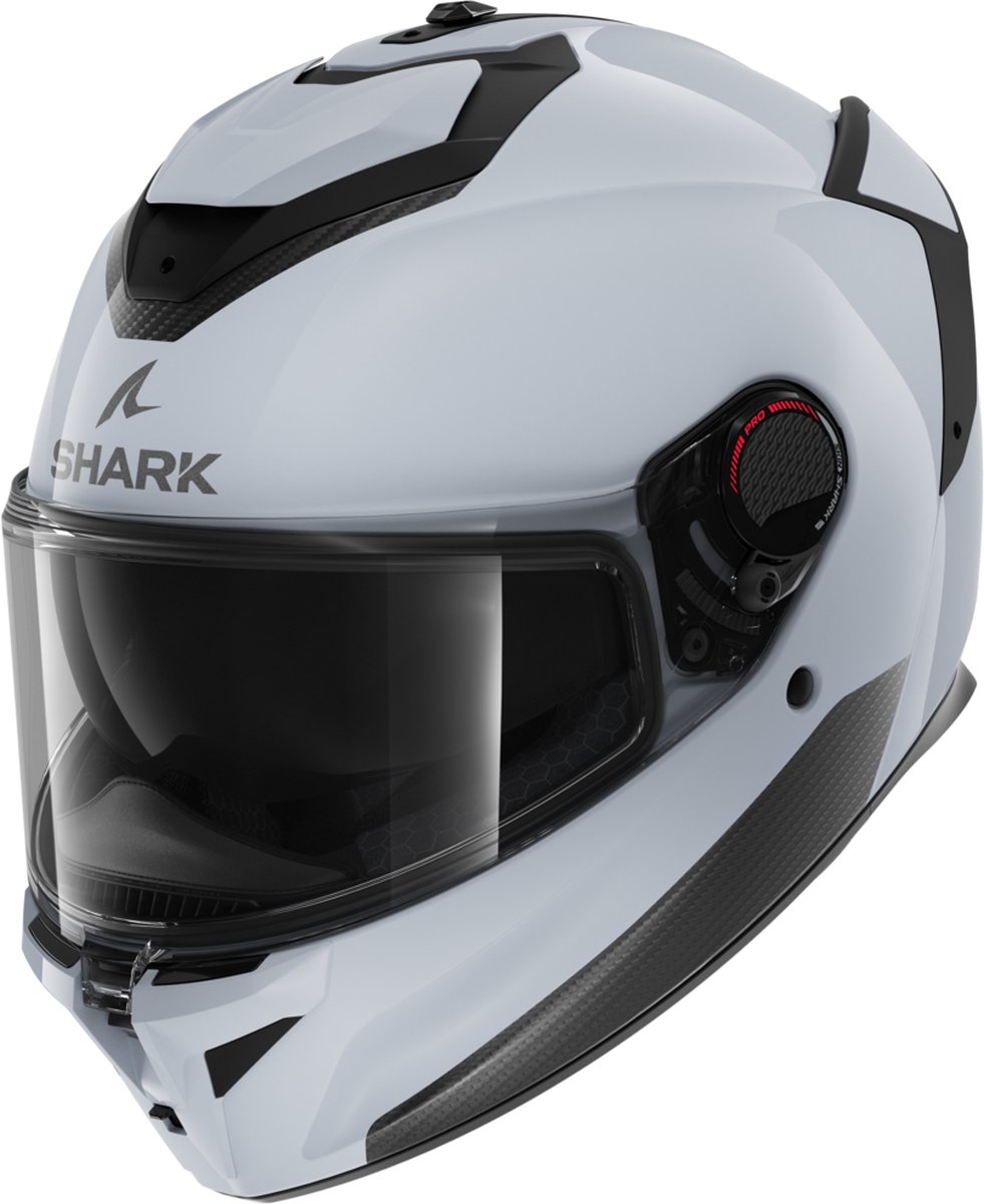 Shark Spartan GT Pro Blank Light Wit Glanzend W03 Integraalhelm S