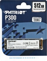 Patriot P300P512GM28 P300 SSD, 512GB, M.2 2280, PCIe NVMe Gen3 x 4, 1700/1100 MB"s, 290K IOPS, 2W
