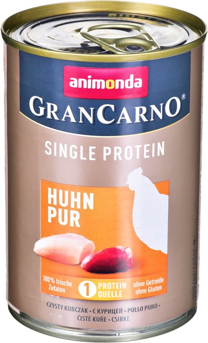 Animonda animonda GranCarno Single Protein smaak: kip - blik - 6 x 400g