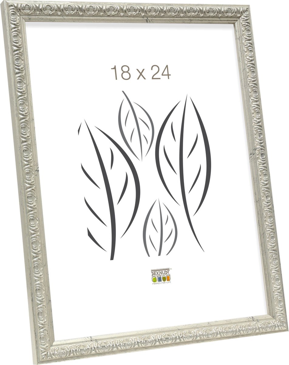 Deknudt Frames fotolijst S95LD1 - zilverkleur - retrokader - 18x24 cm