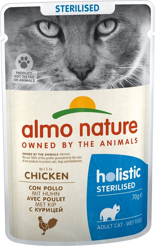 Almo Nature - Sterilised - Natvoer - 30 x 70 gram - Kip