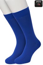 Bonnie Doon Basic Sokken Heren Cobalt Blauw maat 40/46 - 2 paar - Basis Katoenen Sok - Gladde Naden - Brede Boord - Uitstekend Draagcomfort - Perfecte Pasvorm - 2-pack - Multipack - Effen - Cobaltblauw - Cobalt - OL6324012.183