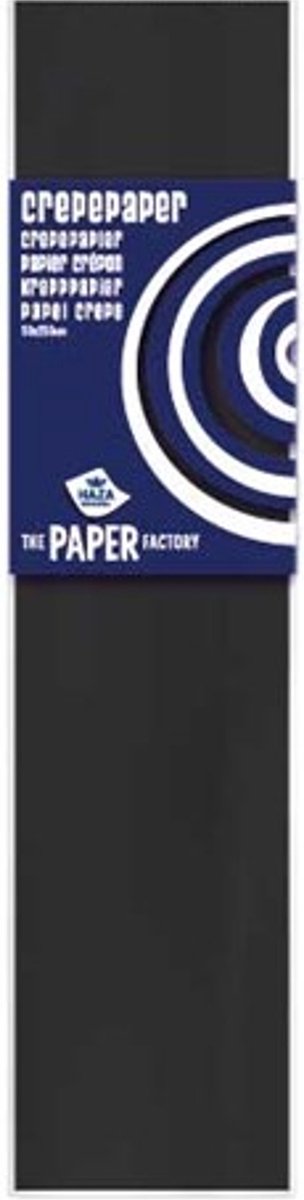 Crepe papier 250 cm - Zwart - Gratis Verzonden