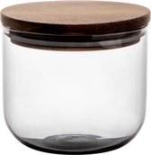 Pot de Conservation Gusta - Glas/ Bamboe - Marron avec Glas Grijs - 500ml