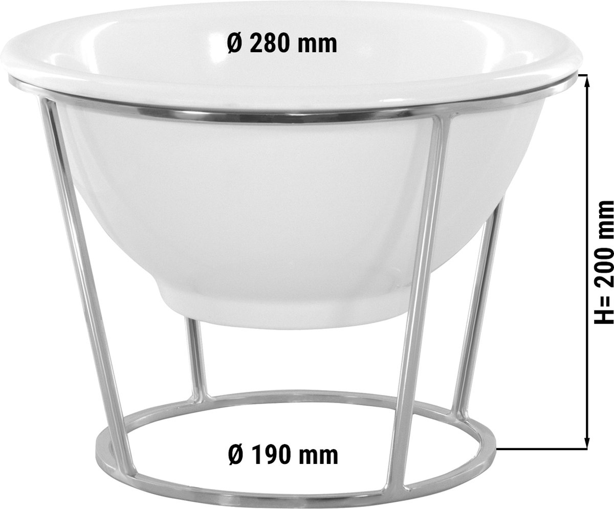 Etagerie / Buffethouder - incl. 1 melamine kommen - rond | GGM Gastro