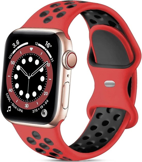 Bracelet en silicone Sport adapté aux séries Apple Watch 1/2/3/4/5/6/7/8/SE  - bracelet... | bol