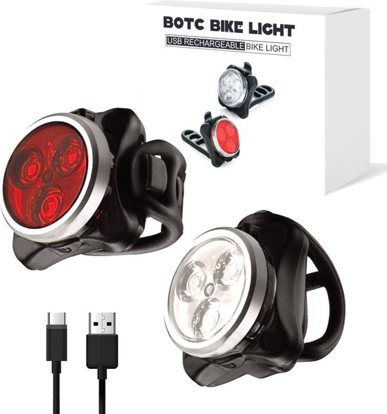 Klaar Onzeker Incident, evenement BOTC Fietsverlichting USB oplaadbaar - Oplaadbare USB Led Fietslamp -  Voorlicht &... | bol.com