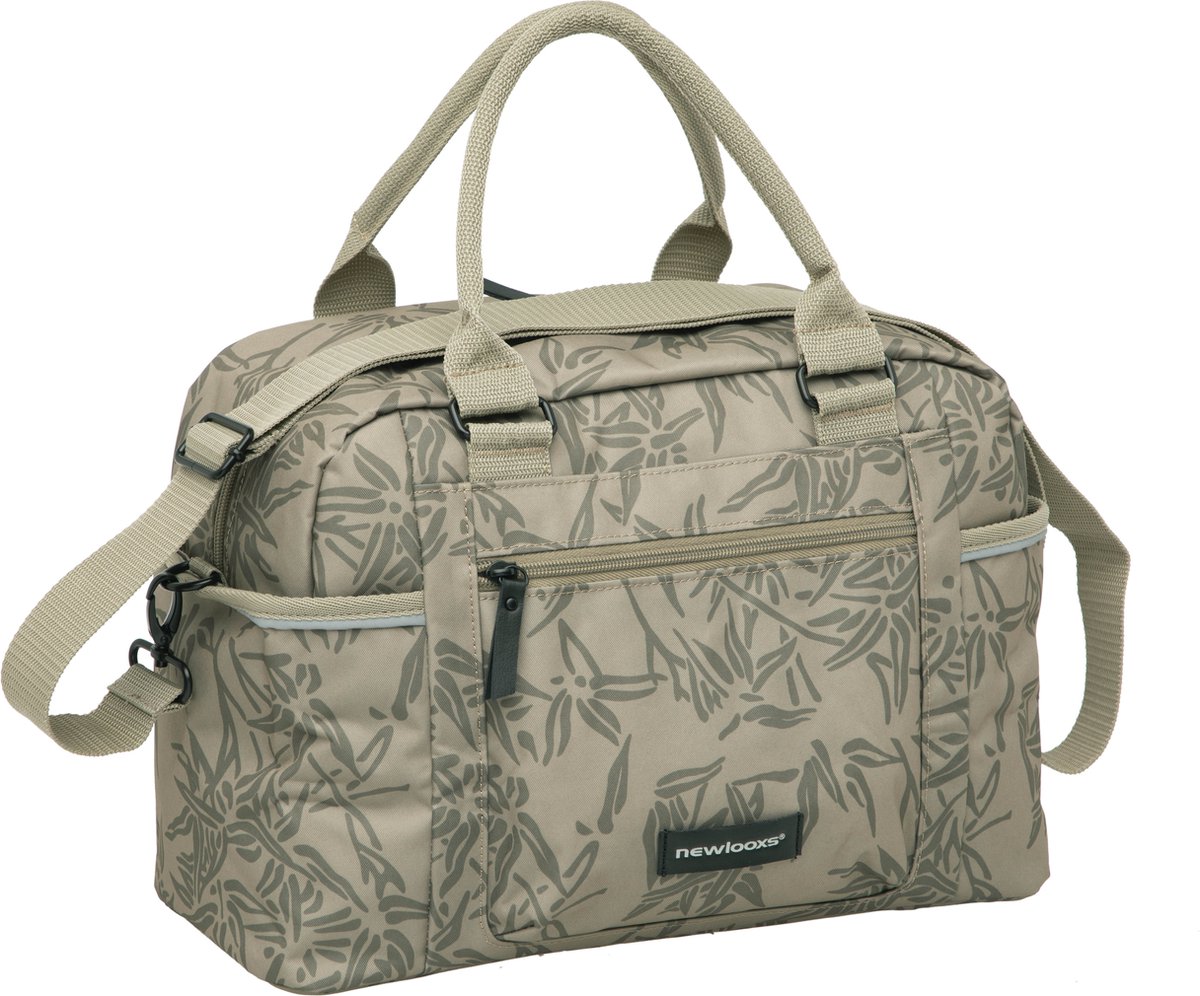New Looxs Bari Bamboo Enkele Fietstas - Afneembaar Schoudertas - 13 liter - Zand