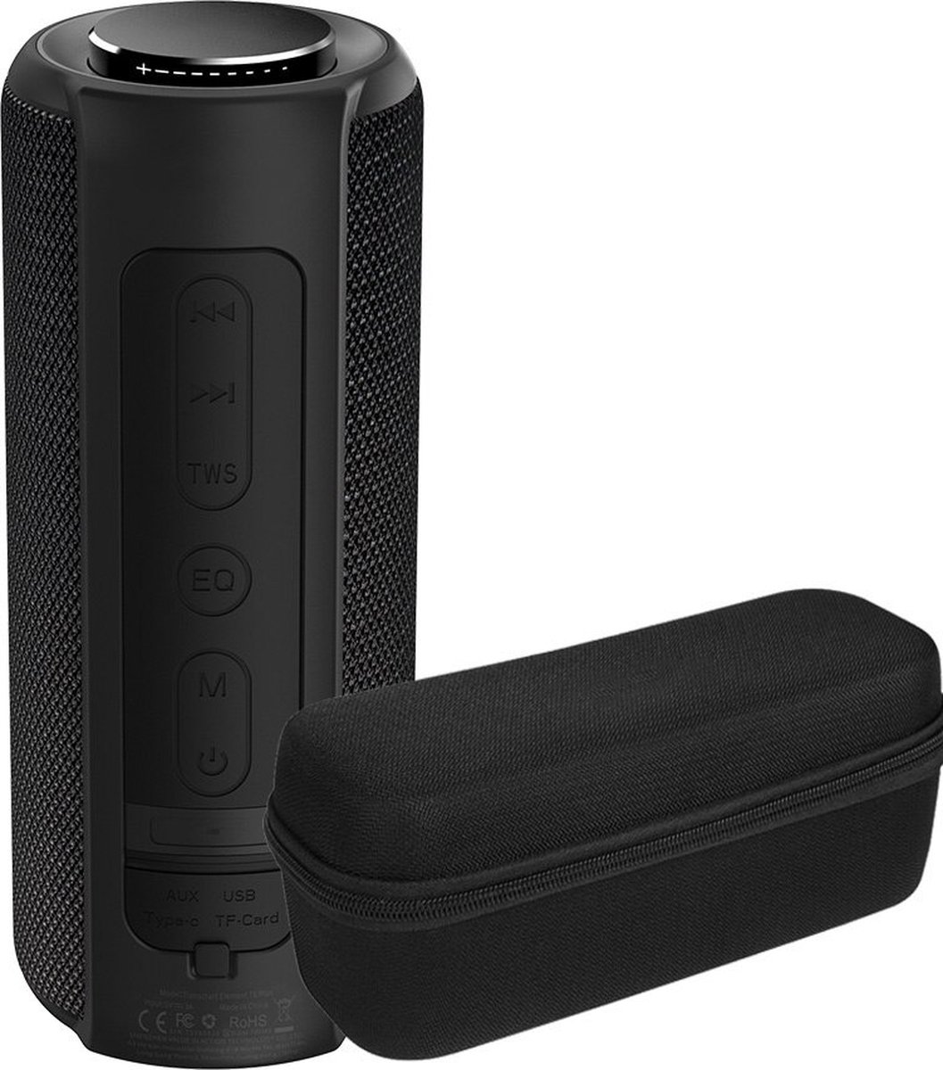 Brandie® - Bluetooth-luidspreker - Bluetooth 5.0-luidspreker - Bluetooth-luidspreker waterdicht - Bluetooth-luidspreker draadloos - 15 uur batterijduur - 25 W vermogen - Tri-baseffecten (stem, 3D diepe bas, extra bas) - IPX6 waterdichte luidspreker