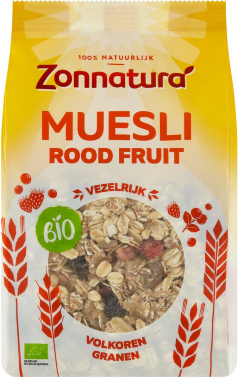 Goedkoopste Zonnatura Muesli Rood Fruit Biologisch 375 gr