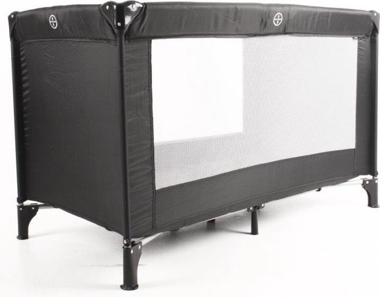 Product: Kekk Campingbed Reisbed voor Baby Zwart Compact Opvouwbaar incl Matras 60 x 120 cm, van het merk Kekk