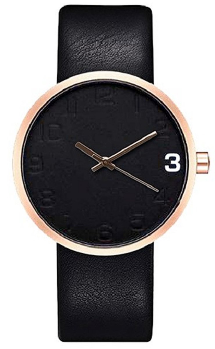 West Watch - Elegance - Tiener horloge - Zwart- roségoud kleurig - 36 mm