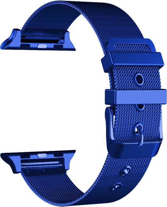 By Qubix milanais avec boucle Blauw Convient pour Apple Watch