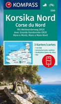 KOMPASS Wanderkarten-Set 2250 Korsika Nord, Corse du Nord