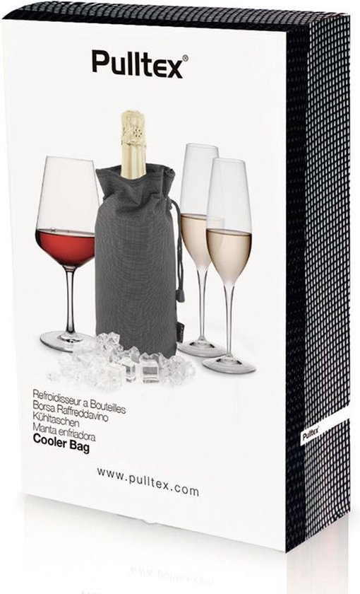 Pulltex Cooler bag koelzak voor champagne en wijn zwart koeler bol