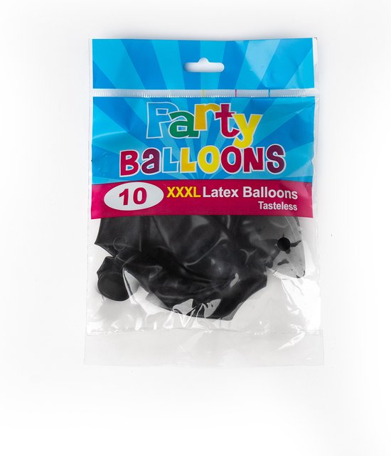 Party Balloons XXL Latex Ballonnen 10 Zwart 5000 Stuks Doos bol
