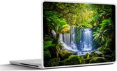 Laptop sticker - 14 inch - Jungle - Waterval - Australië - Planten - Natuur - 32x5x23x5cm - Laptopstickers - Laptop skin - Cover