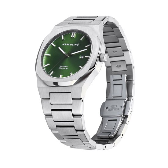 Masculino heren horloge chrono - horloge mannen - stalen horloge - luxe heren horloge - stoer here horloge - mannelijke heren horloge - horloge met saffierglas - sportief heren horloge
