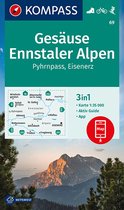 KOMPASS WK 69 Wandelkaart Gesäuse, Ennstaler Alpen, Pyhrnpass, Eisenerz 1:35.000