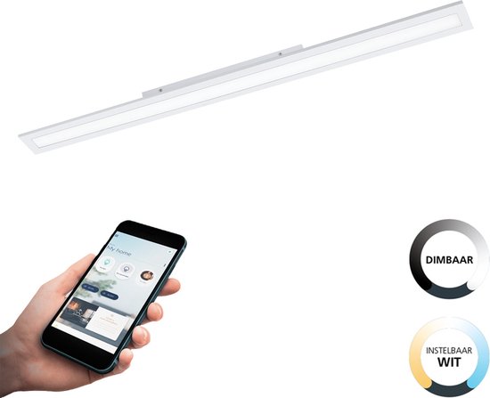 EGLO connect.z Salobrena-Z Smart Plafondlamp - 120 cm - Wit - Instelbaar wit licht - Dimbaar - Zigbee