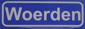 Panneau de nom de lieu aimant pour réfrigérateur Woerden.