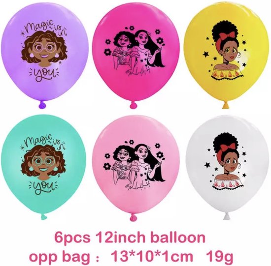 Encanto ballonnen - Encanto versiering - 6 stuks - Verjaardag - Kinderfeestje - Disney - Mirabel