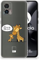 Trendy Telefoonhoesjes Motorola Edge 30 Neo Smartphone Hoesje Doorzichtig Giraffe