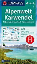 KOMPASS WK 6 Wandelkaart Alpenwelt Karwendel Mittenwald, Garmisch-Partenkirchen 1:50.000