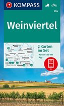 KOMPASS WK-Set 204 Wandelkaart Weinviertel (2 Karten) 1:50.000