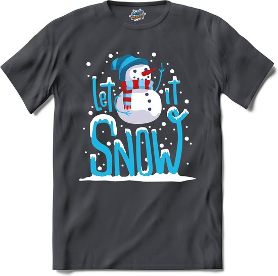 Let it snow - T-Shirt - Heren - Mouse Grey - Maat L