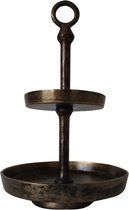 Deco4yourhome® - Etagere - 2 Laags - Candy - Goud - Antique Brass Shiny
