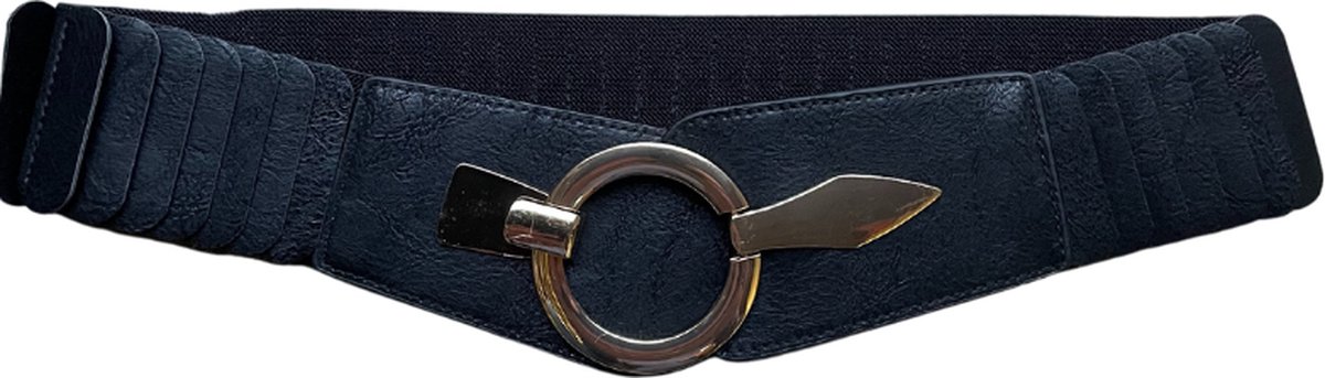 Tailleriem dames - Elastische tailleriem - Zwart gouden gesp - One size