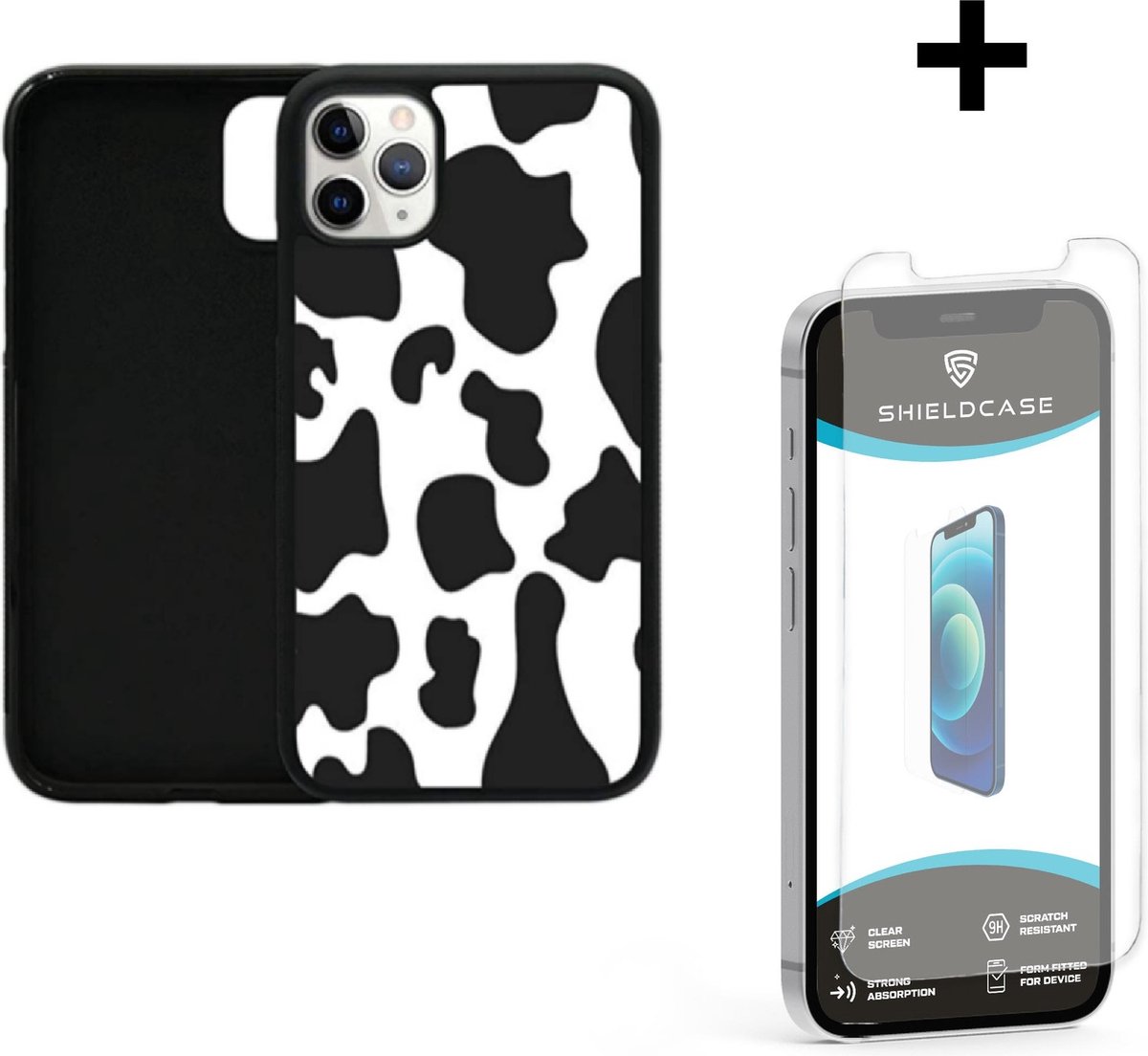 ShieldCase Holy Cow case geschikt voor Apple iPhone 12 / 12 Pro - 6.1 inch + glazen Screen Protector