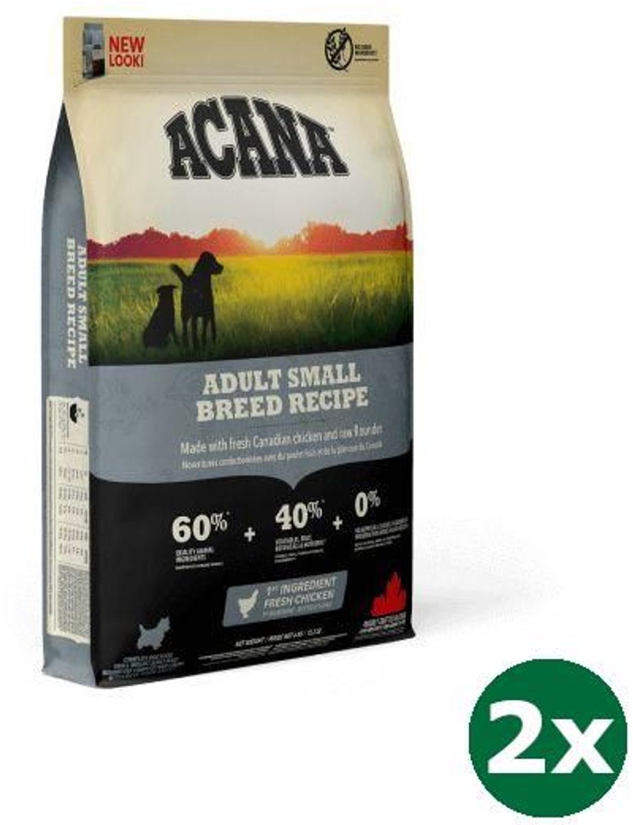 Bol.com 2x6 kg Acana dog adult small breed hondenvoer aanbieding