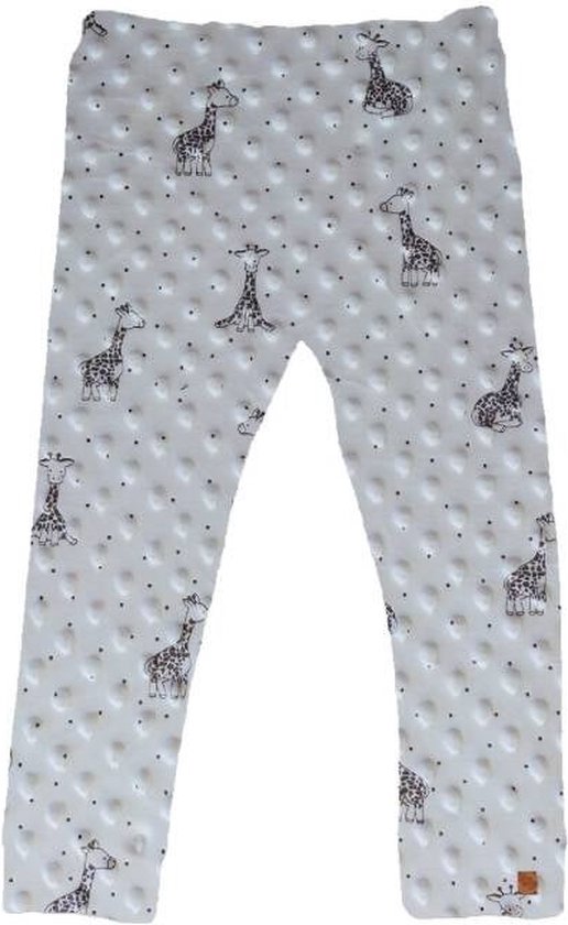 Pantalon minky girafe blanc