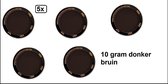 5x PXP Professional Colours 10 gram donker bruin - Schmink dark brown thema feest party festival