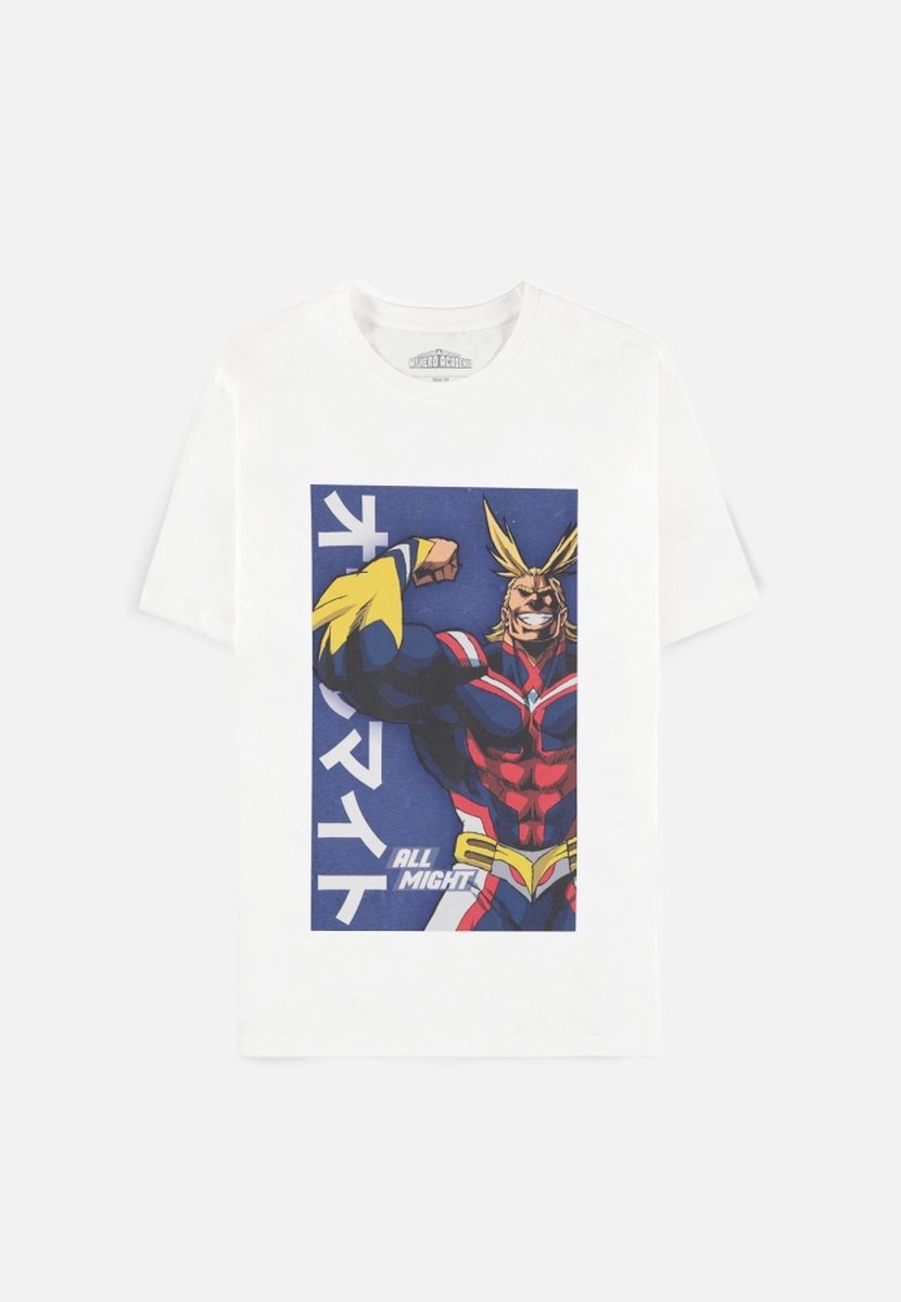 My Hero Academia - All Might Poster Heren T-shirt - 2XL - Wit